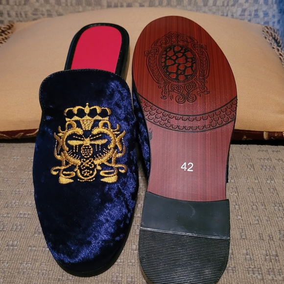 FLQL Shoes Flql Mens Leather Scuff Slippers Velvet Slip On Poshmark